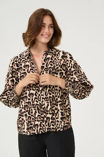 Kaffe - Trendy T-shirt korte mouw - Dierenprint - KApedra Shirt - 10509619