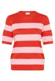 Kaffe - Trui met ronde hals - Rood - KAregina Striped Pullover - 10510652
