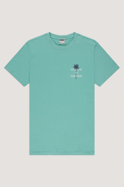 Kultivate - T-shirt korte mouw - Blauw - Ts Stairway - 2501020214