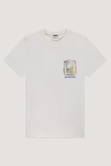 Kultivate - T-shirt korte mouw - Ecru - Ts Capri - 2501020211