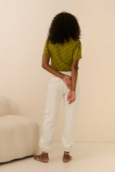 Lofty Manner - Blouse korte mouw - Groen - Blouse Bella