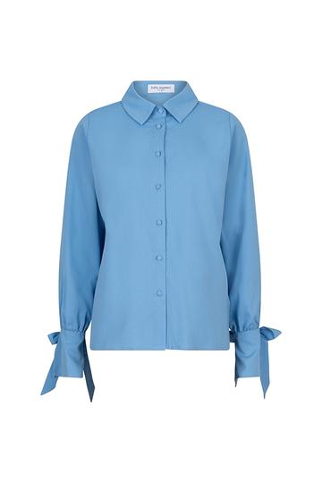 Lofty Manner - Blouse lange mouw - Blauw - Blouse Fem
