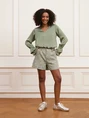 Lofty Manner - Blouse lange mouw - Groen - Blouse Sofie - Qg01.1