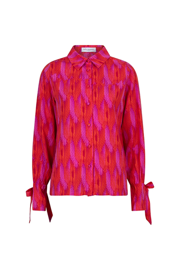 Lofty Manner - Blouse lange mouw - Rood - Blouse Fem