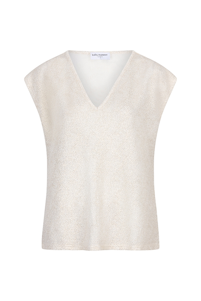 Lofty Manner - T-shirt korte mouw - Ecru - Top Noni