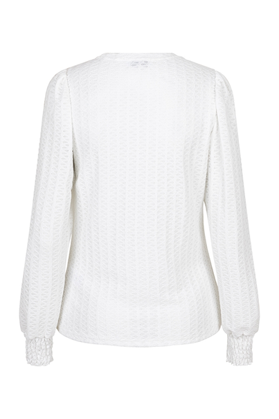 Lofty Manner - T-shirt korte mouw - Ecru - Top Odette - Qg202