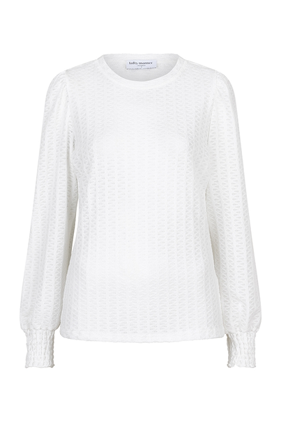 Lofty Manner - T-shirt korte mouw - Ecru - Top Odette - Qg202