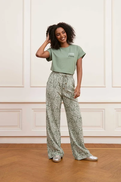 Lofty Manner - T-shirt korte mouw - Groen - T-shirt Lilou - Qg05.1