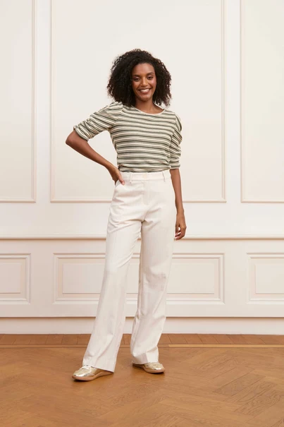 Lofty Manner - T-shirt korte mouw - Groen - Top Ariane - Qg201