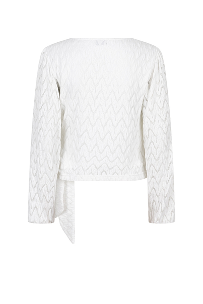 Lofty Manner - T-shirt lange mouw - Ecru - Top Soline - Qg200