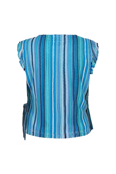 Lofty Manner - Trendy T-shirt korte mouw - Blauw - Top Klara