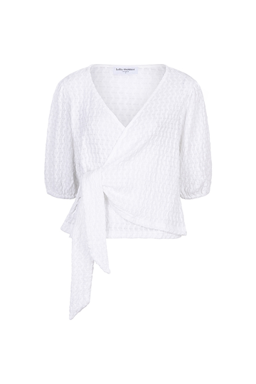 Lofty Manner - Trendy T-shirt korte mouw - Ecru - Top Jina