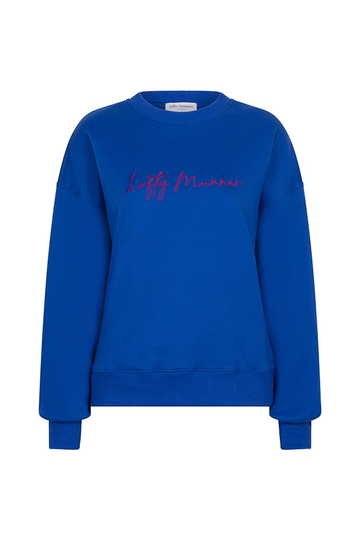 Lofty Manner - Trui met ronde hals - Blauw - Sweater Sam