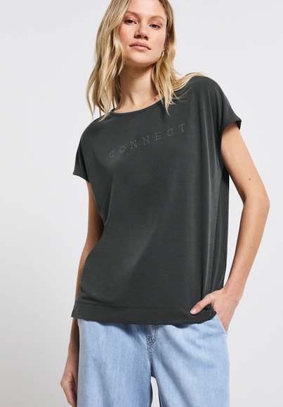 Ltd qr silk look shirt w.stone