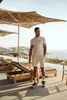 Malelions - Korte broek katoen - Ecru - Men Venetian Shorts - Mm1-Hs25-11