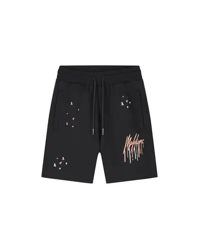 Malelions - Korte broek katoen - Zwart - Painter Shorts - mm3-ss25-37