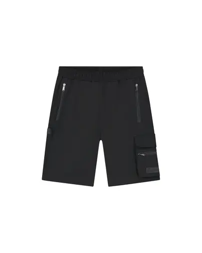 Malelions - Korte broek katoen - Zwart - Technical Cargo Shorts - mm3-ss25-31
