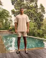 Malelions - T-shirt korte mouw - Beige - Split T-Shirt - mm3-ss25-09