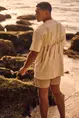 Malelions - T-shirt korte mouw - Beige - Split T-Shirt - mm3-ss25-09