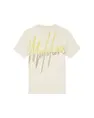 Malelions - T-shirt korte mouw - Beige - Split T-Shirt - mm3-ss25-09