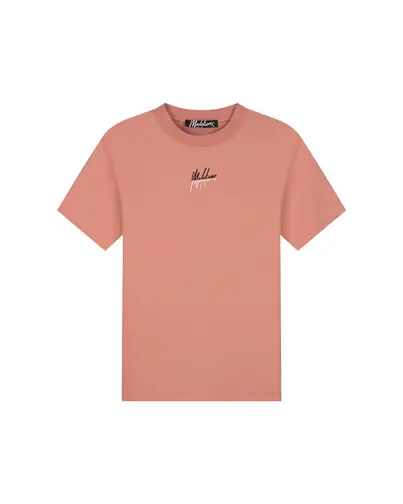 Malelions - T-shirt korte mouw - Koraal - Split T-Shirt - mm3-ss25-09