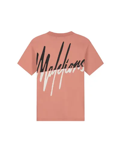 Malelions - T-shirt korte mouw - Koraal - Split T-Shirt - mm3-ss25-09