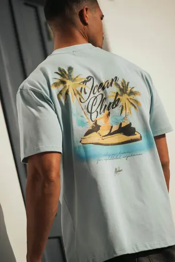 Malelions - T-shirt korte mouw - Lichtblauw - Men Jetski T-shirt - Mm1-Hs25-63