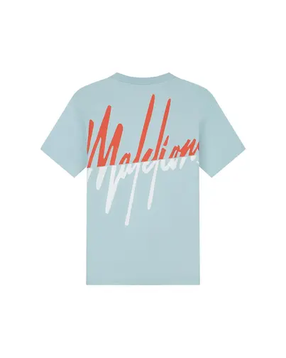 Malelions - T-shirt korte mouw - Lichtblauw - Men Split T-shirt - Mm1-Hs25-19