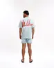 Malelions - T-shirt korte mouw - Lichtblauw - Men Split T-shirt - Mm1-Hs25-19