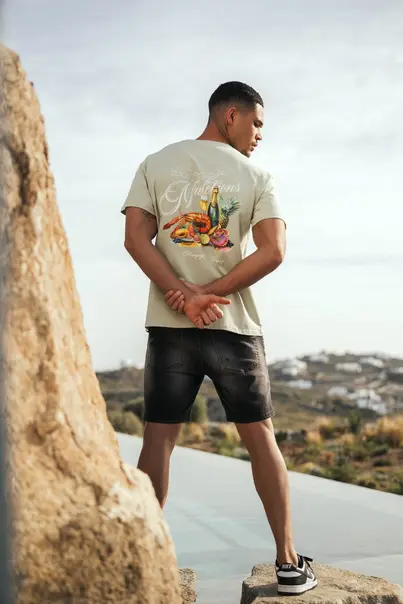 Malelions - T-shirt korte mouw - Lichtgroen - Men Champagne T-shirt - Mm1-Hs25-61