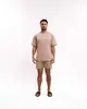 Malelions - T-shirt korte mouw - Taupe - Men Split T-shirt - Mm1-Hs25-19