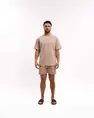 Malelions - T-shirt korte mouw - Taupe - Men Split T-shirt - Mm1-Hs25-19
