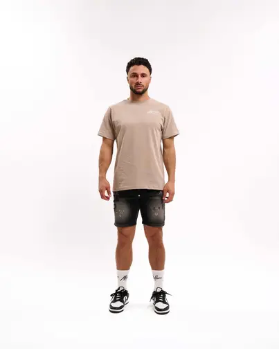 Malelions - T-shirt korte mouw - Taupe - Men Yacht T-shirt - Mm1-Hs25-57