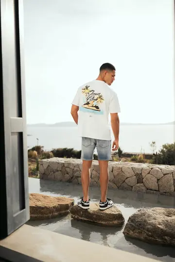 Malelions - T-shirt korte mouw - Wit - Men Jetski T-shirt - Mm1-Hs25-63