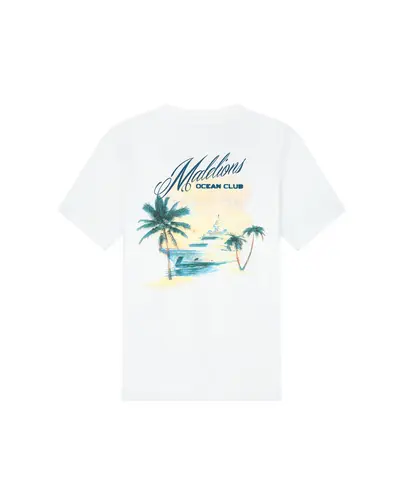 Malelions - T-shirt korte mouw - Wit - Men Yacht T-shirt - Mm1-Hs25-57