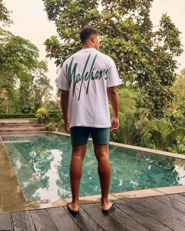 Malelions - T-shirt korte mouw - Wit - Split T-Shirt - mm3-ss25-09