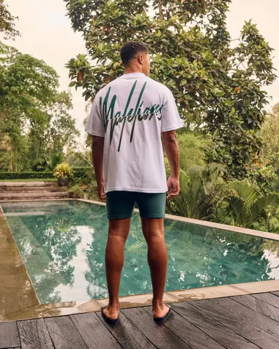 Malelions - T-shirt korte mouw - Wit - Split T-Shirt - mm3-ss25-09