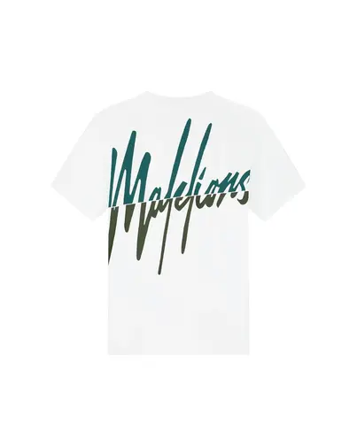 Malelions - T-shirt korte mouw - Wit - Split T-Shirt - mm3-ss25-09