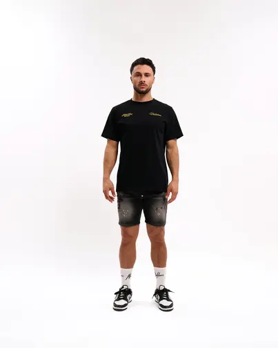 Malelions - T-shirt korte mouw - Zwart - Men Champagne T-shirt - Mm1-Hs25-61