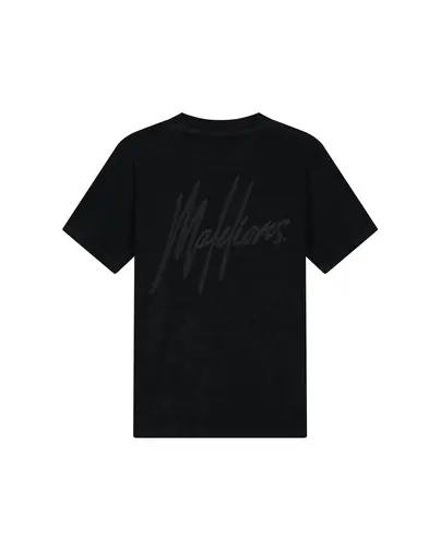 Malelions - T-shirt korte mouw - Zwart - Signature Towlling T-shirt - mm3-ss25-25