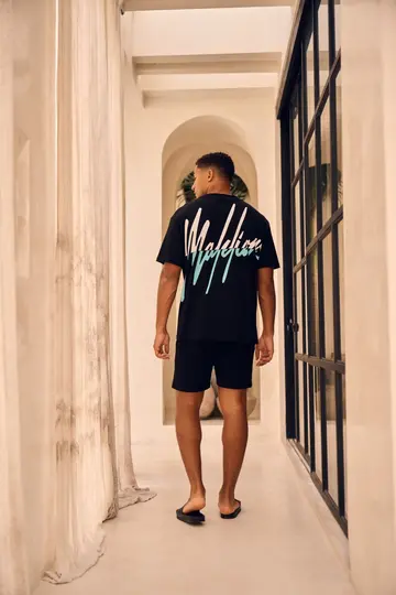 Malelions - T-shirt korte mouw - Zwart - Split T-Shirt - mm3-ss25-09