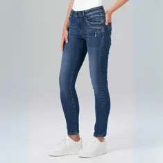 Miracle of denim - Suzy Skinny mid blue - 5-pocket jeans - Donkere denim