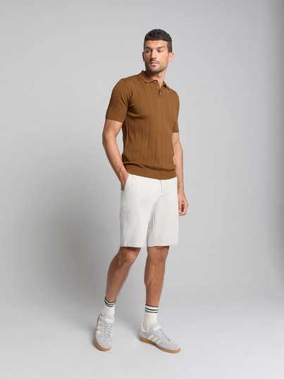 No Excess - Korte broek katoen - Beige - Short Chino Jersey Travel - 288190415
