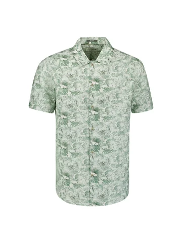 No Excess - Overhemd korte mouw - Groen - Shirt Short Sleeve Allover Pri - 27440335
