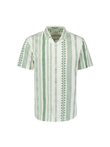 No Excess - Overhemd korte mouw - Groen - Shirt Short Sleeve Revers Coll - 27490346