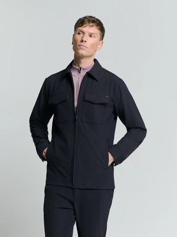 No Excess - Overshirt - Blauw - Overshirt Full Zipper Stretch - 27510104