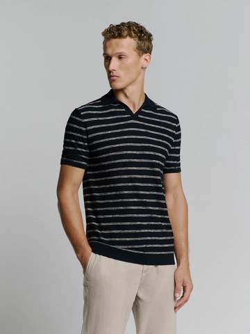 No Excess - Polo - Blauw - Pullover Short Sleeve Polo V S - 27210341