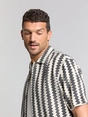 No Excess - Polo - Ecru - Shirt Short Sleeve Zig Zag Jac - 28490488