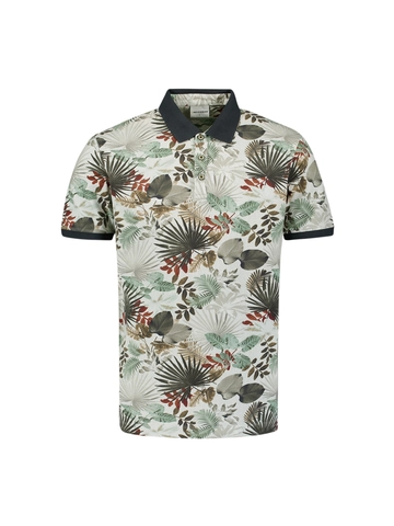 No Excess - Polo - Groen - Polo Pique Allover Printed - 27380302