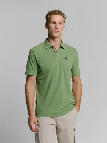 No Excess - Polo - Groen - Polo Pique Garment Dyed - 27380201Sn